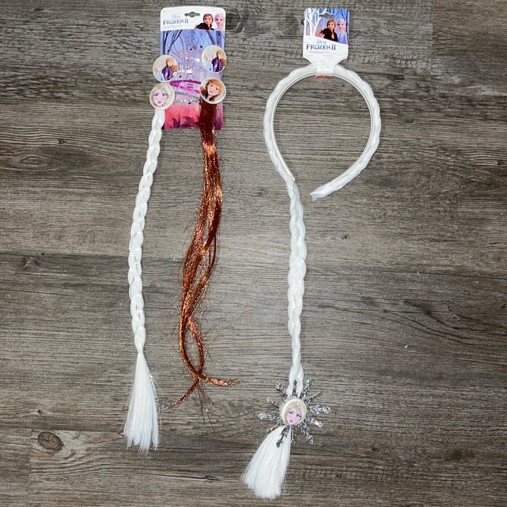 Frozen II hair accessories headband hair clips braids Elsa Anna Olaf movie new